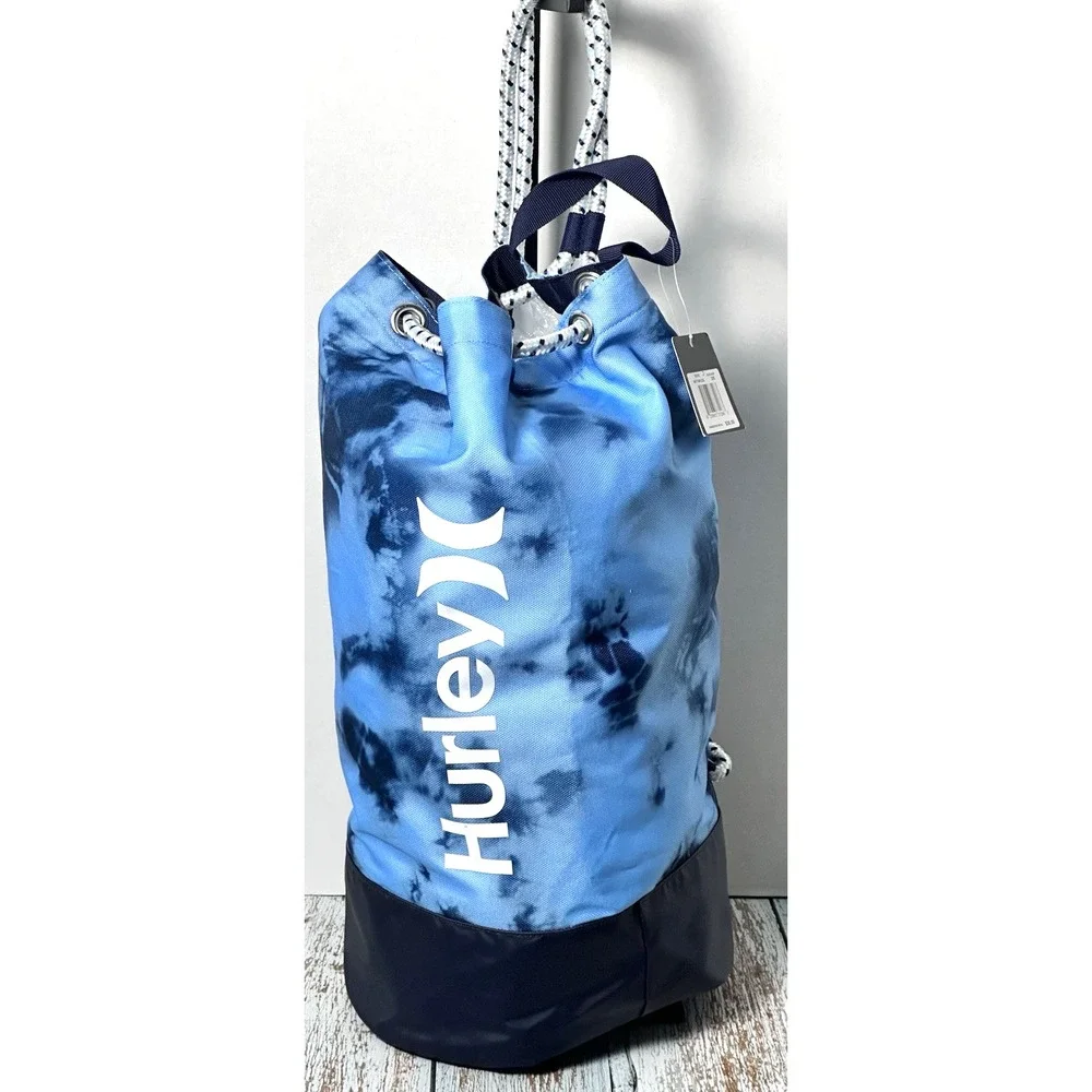 Gym Bag by Hurley Men's One and Only Drawstring Bag, Blue Gaze 19